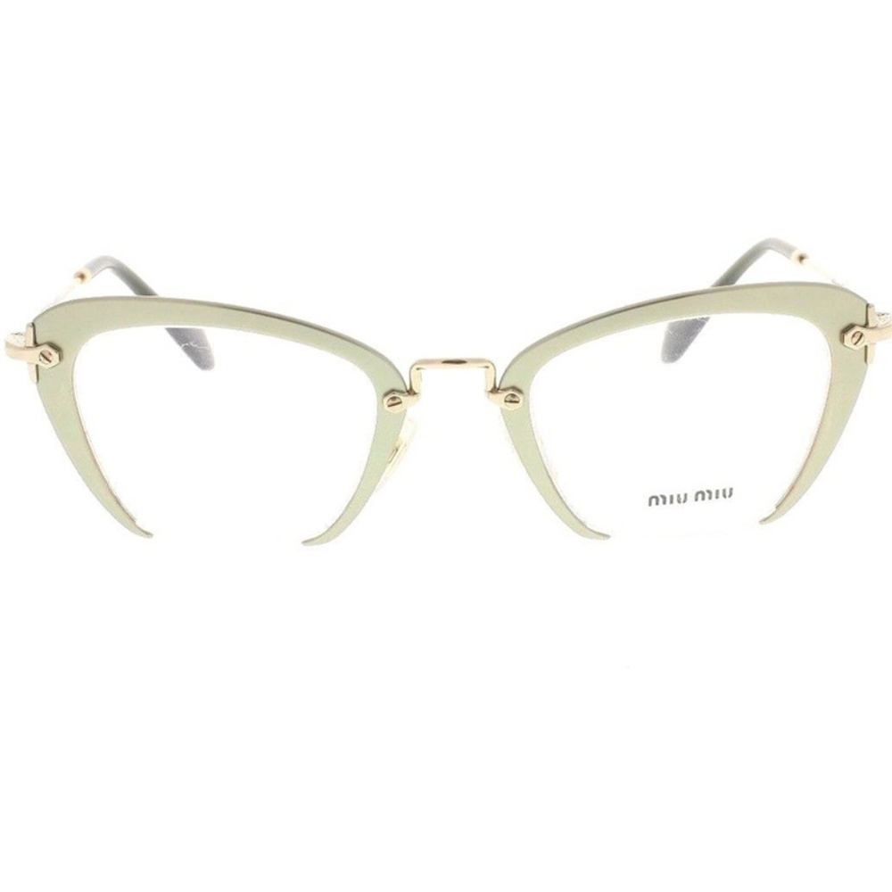 Miu Miu Cat Eye Opal Green Eyeglasses - Picture 1 of 5